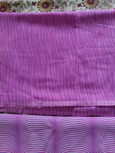 Dress material Purple striped georgette