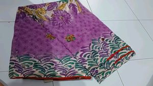 Printed (Work) Saree With Unstitched Blouse