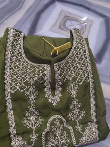 Elegant Olive Green Kurta Set