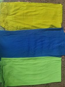 Colorful Dupatta Set - Yellow, Blue, Green
