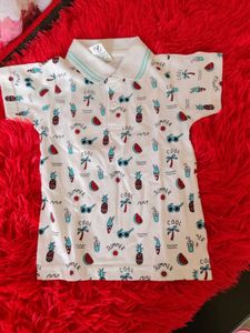 kids Summer Print Polo T-Shirt