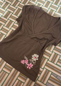 Olive Green Vintage Top