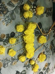Yellow Rose Floral Jewellery Set