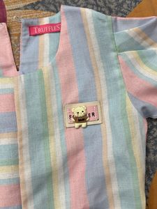 Striped Top &amp; Khaki Skirt Set