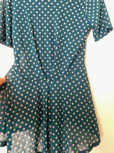 Teal Polka Dot Top