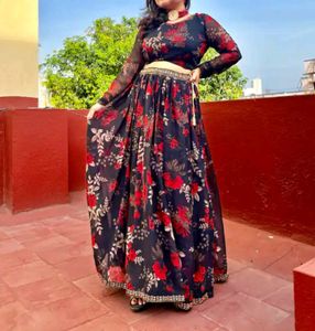 Floral Print Lehenga