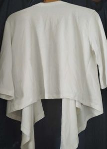 Chic White Open Front Cardigan