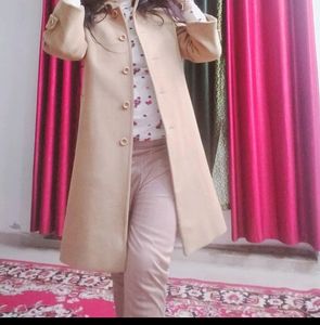 Elegant Tan Wool Coat