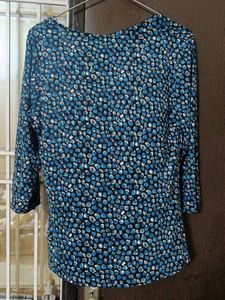 Stylish Blue Print Top