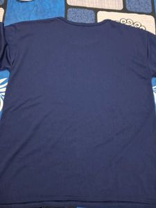 Navy Blue Floral Print Tunic Top