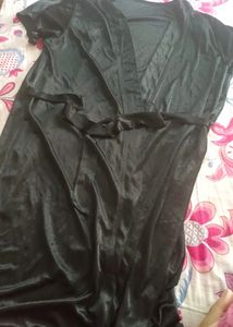 Black Nightwear With Shrug