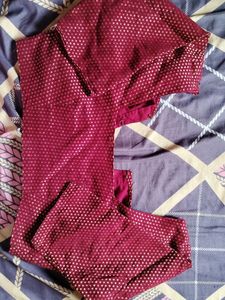 Maroon Polka Dot Blouse