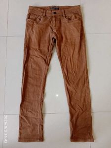 Men's Brown Denim Pants