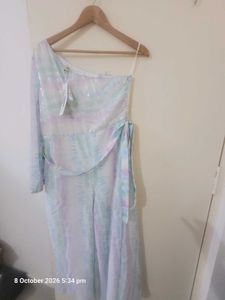 Pastel Tie-Dye One-Shoulder Dress