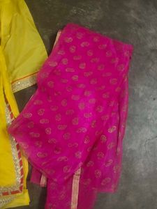 Vibrant Yellow Kurta Set with Dupatta