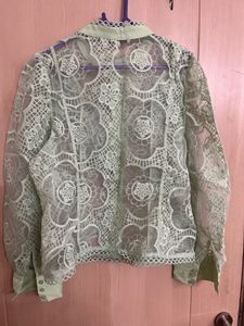 Elegant Lace Ruffled Blouse