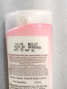 Avon Naturals White Lily &amp; Rose Lotion
