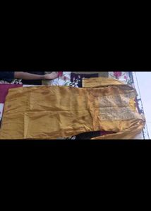 Golden Embroidered Kurta Set