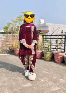 Elegant Velvet Kurta Set