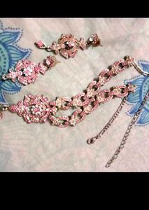 Stunning Pink Stone Jewellery Set