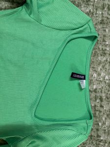 Lime Green Ribbed Bodycon Dress