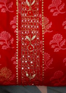 Pure Cotton Handwork Suit With Tie And Die Dupatta