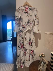 Floral Wrap Maxi Dress SHEIN