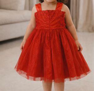Red Flower Girl Dress - Perfect for Parties