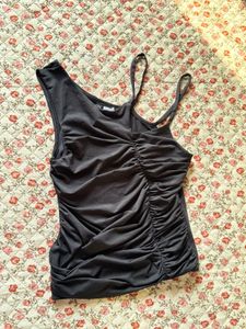 Ruched Asymmetrical Tank Top