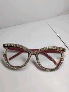 Glamorous Rhinestone Cat-Eye Glasses