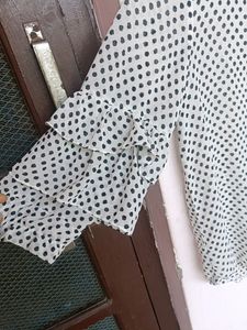 White Top With Black Dots