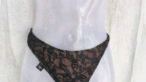 Sheer Lace Thong Panty