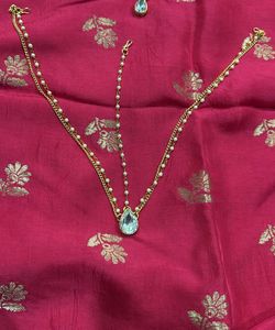 Elegant Pearl &amp; Crystal Maang Tikka Combo