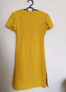 Yellow Champion Style T-Shirt Dress