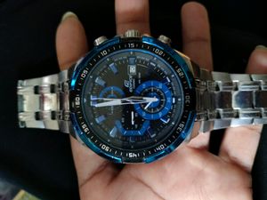 Mens Edifice Casio Watch Silver