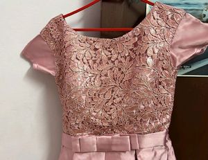 Pink Ethnic Gown For Party/ Festivals