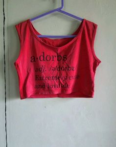 Adorable Graphic Crop Top
