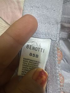 Gray Bra with Dot Pattern