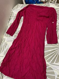 pantaloons Pink Button-Down kurti
