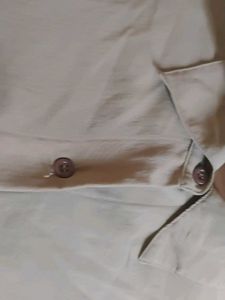 Lightweight Beige Button-Up Shirt