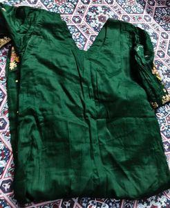 Emerald Green Embroidered Kurta Set