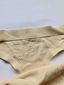 Women's Beige Printed Thong Panty | Soft &amp; Stretch