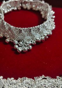 pure silver jodha anklets