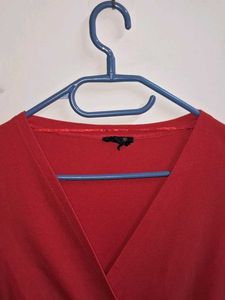 Red Wrap Top