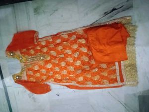 Elegant Orange Kurta Set with Dupatta