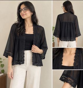 Black Lace Sheer Shrug