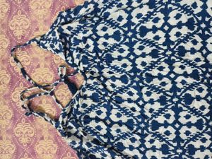 Blue &amp; White Boho Maxi Dress