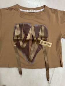Brown crop top