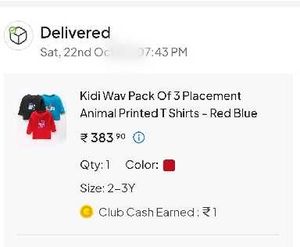 Kidi Wav Pack Of 3 Placement Animal Printed T Shir