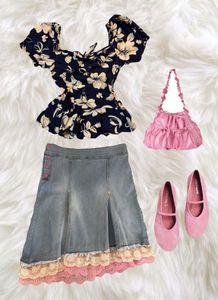 Vintage Floral Peplum Top